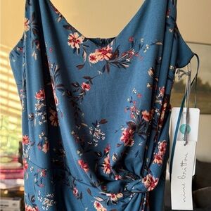 Nine Britton Teal Floral Dress